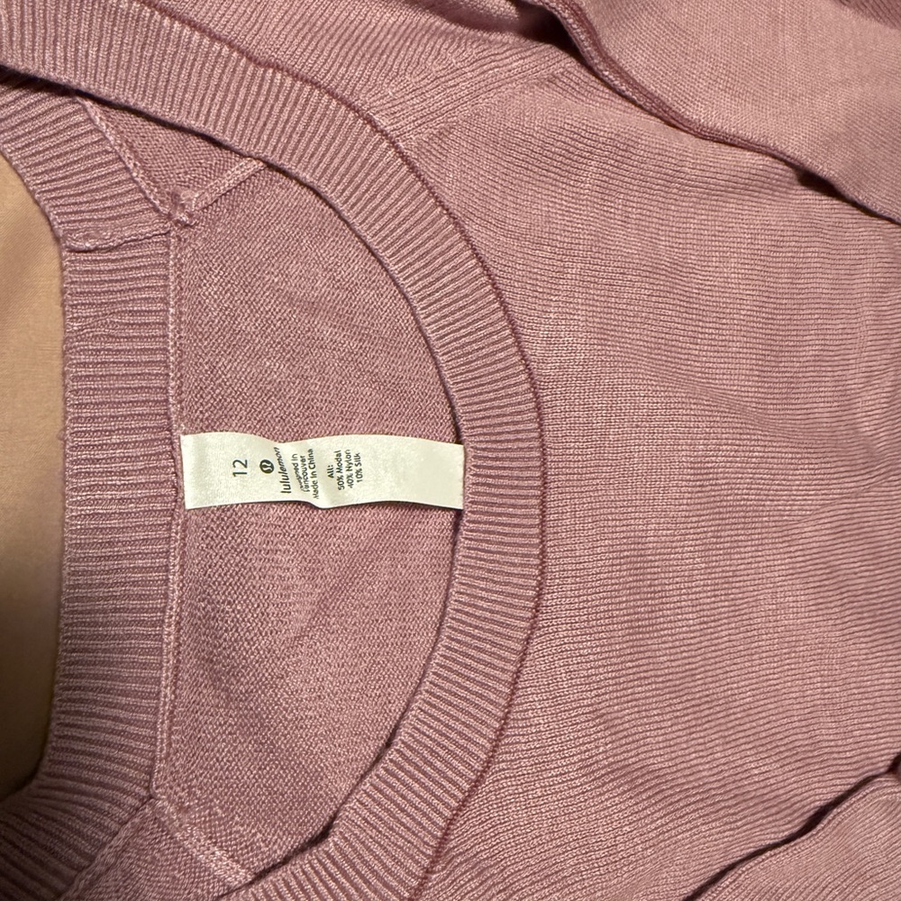 lululemon athletica Mauve Crew Neck Sweater
